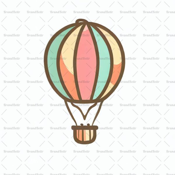 Verspielter Heißluftballon